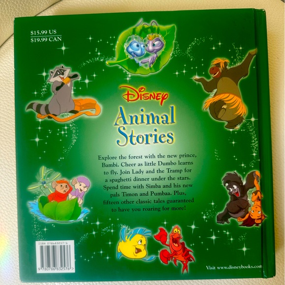 Disney NWT First Edition Animal Stories Book Copyright 2000 in Mint Condition - Picture 3 of 8